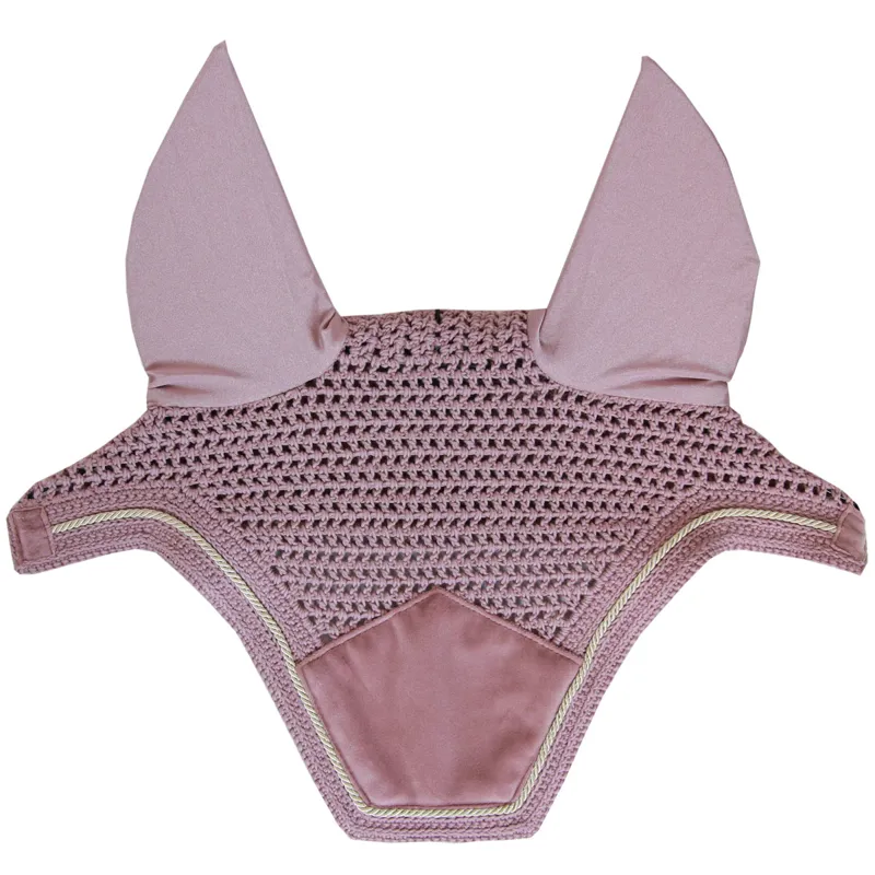 Kentucky Wellington Velvet Fly Veil - Old Rose