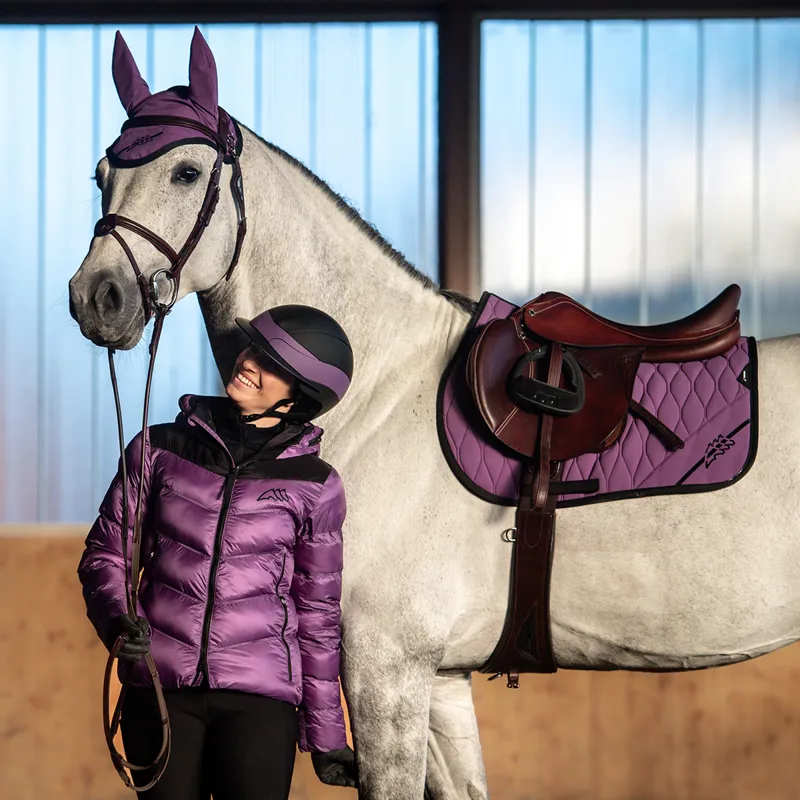 Equiline Cumirc Ear Net - Patrician Purple-3