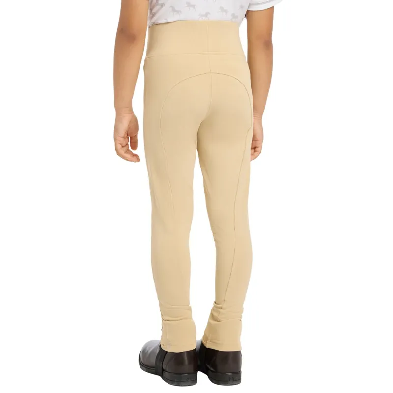 LeMieux Mini Junior Pull On Full Grip Riding Tights - Beige-3