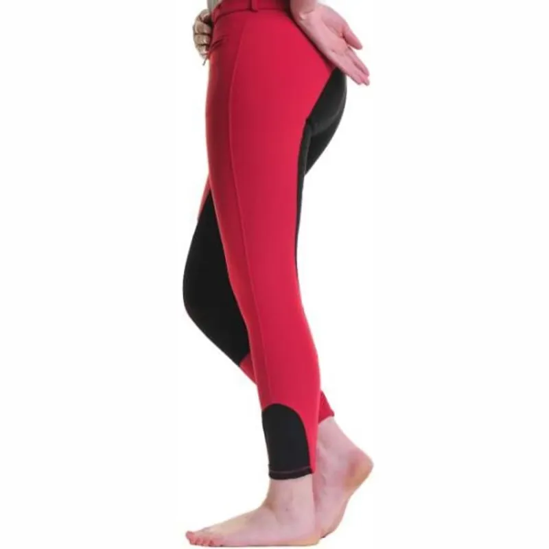 Dever Rider Winter Thermal Womens Breeches - Berry Red-1