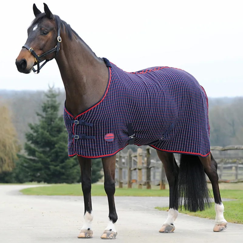 WeatherBeeta Standard Neck Waffle Cooler Rug - Navy/Red/White