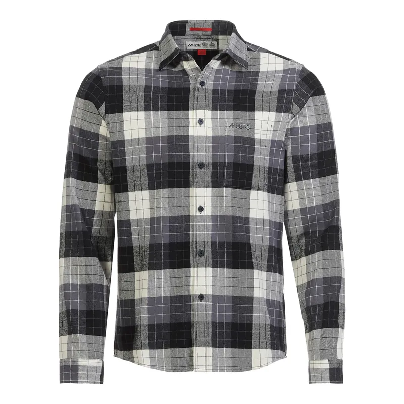 Musto Marina Mens Twill Shirt - Turbulence Gry - Small