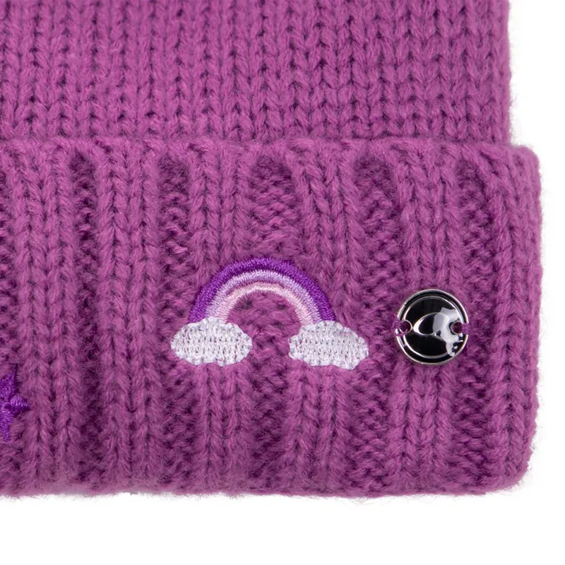 QHP Sterrin Junior Beanie Hat - Popping-2
