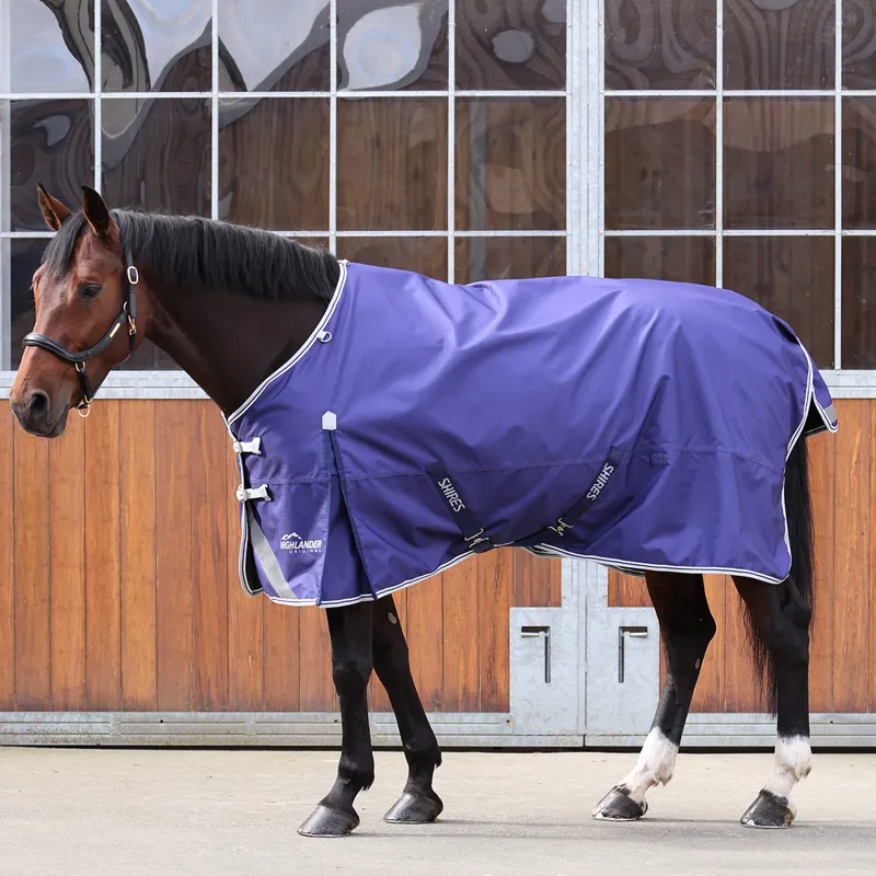 Shires Highlander Original 0g Standard Neck Turnout Rug - Navy