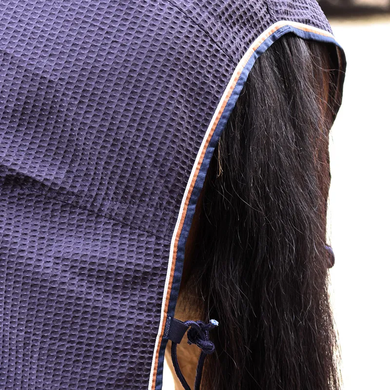 Shires Tempest Standard Neck Waffle Cooler Rug - Navy-3