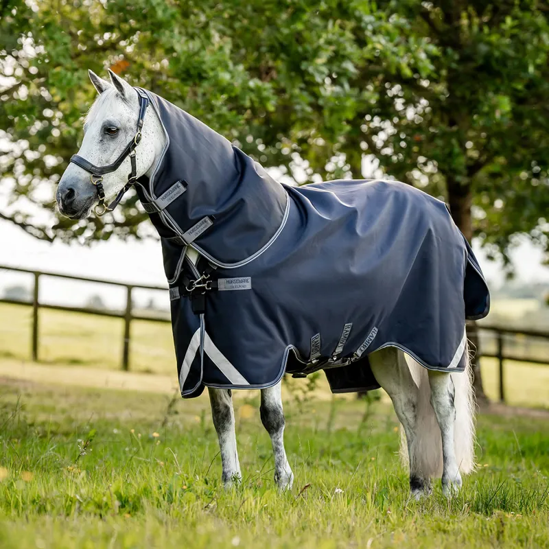 Rambo 1680D Plus 450g Vari-Layer Detachable Neck Turnout Rug - Navy