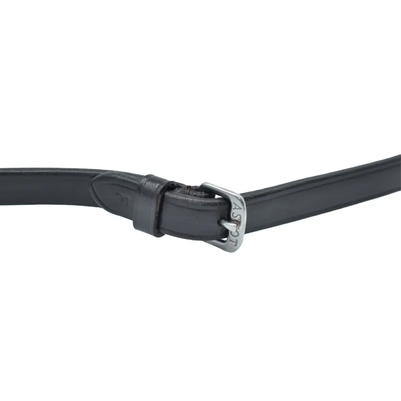 Dever Ascot Bio Grip Buckled Reins - Extra Full - Black-2