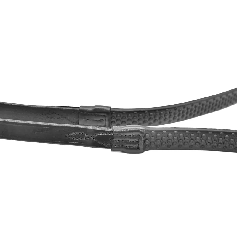 Dever Ascot Bio Grip Buckled Reins - Extra Full - Black-3
