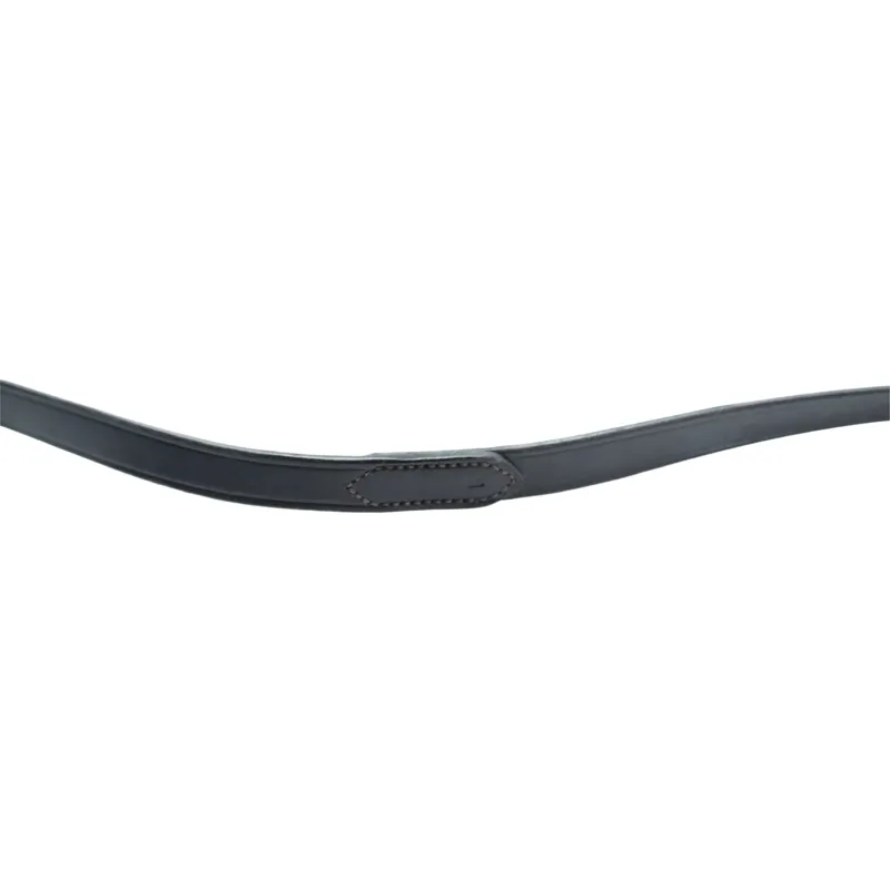 Dever Ascot Plain Leather Weymouth Reins - Black-1