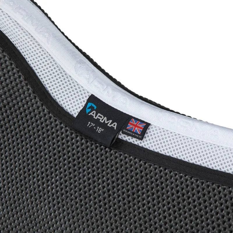 ARMA Soft Grip Dressage Saddlecloth - White-7