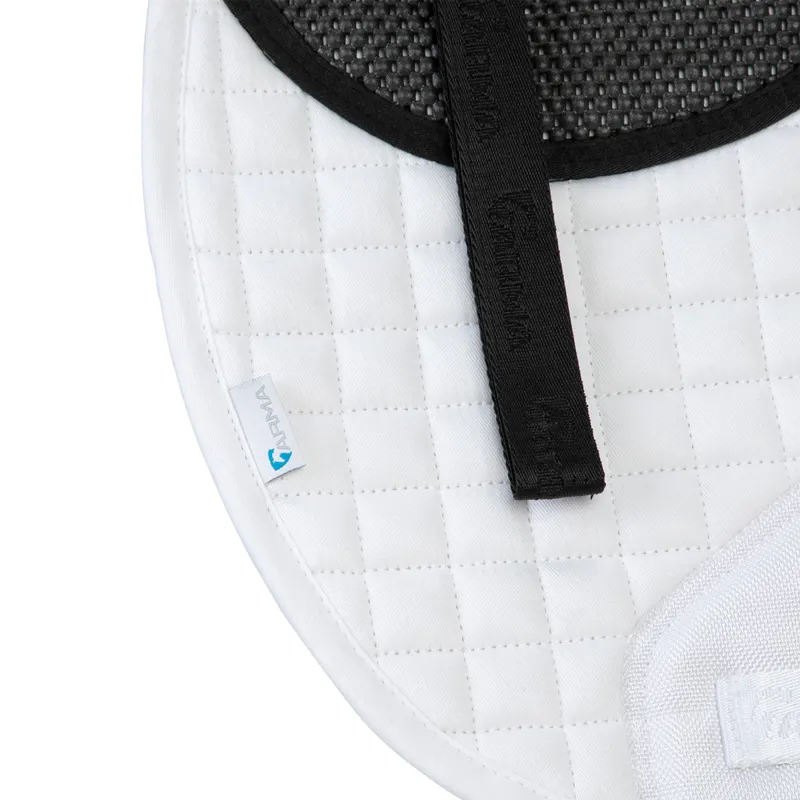 ARMA Soft Grip Dressage Saddlecloth - White-4
