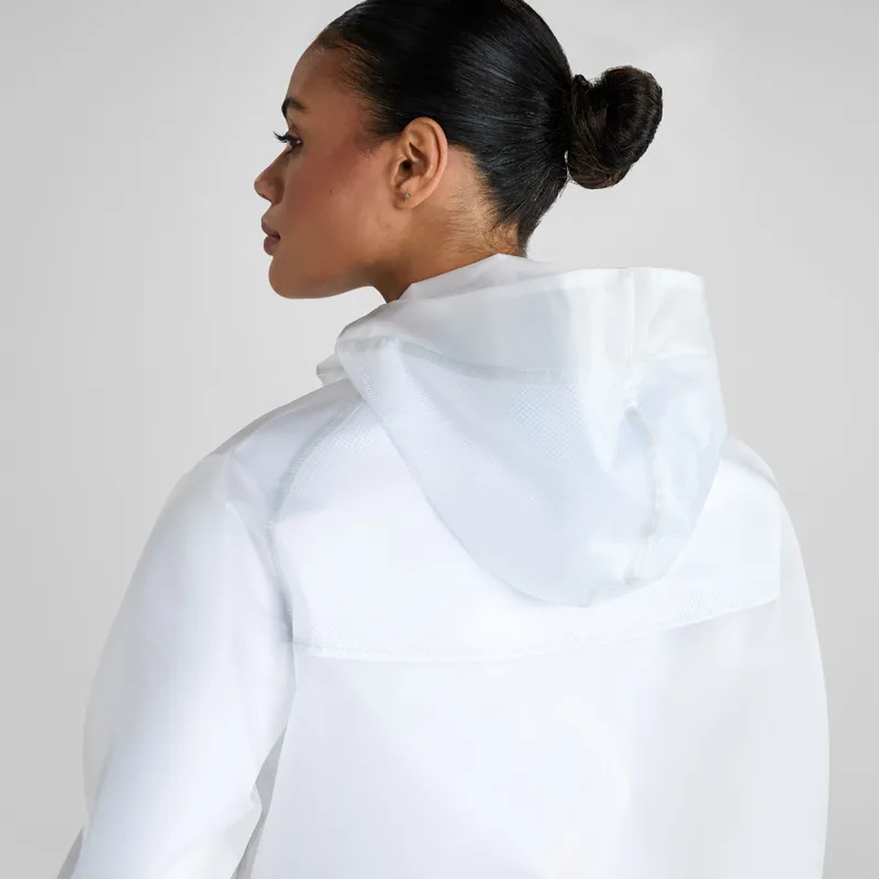 Aztec Diamond Mesh Womens Rain Jacket - White-1