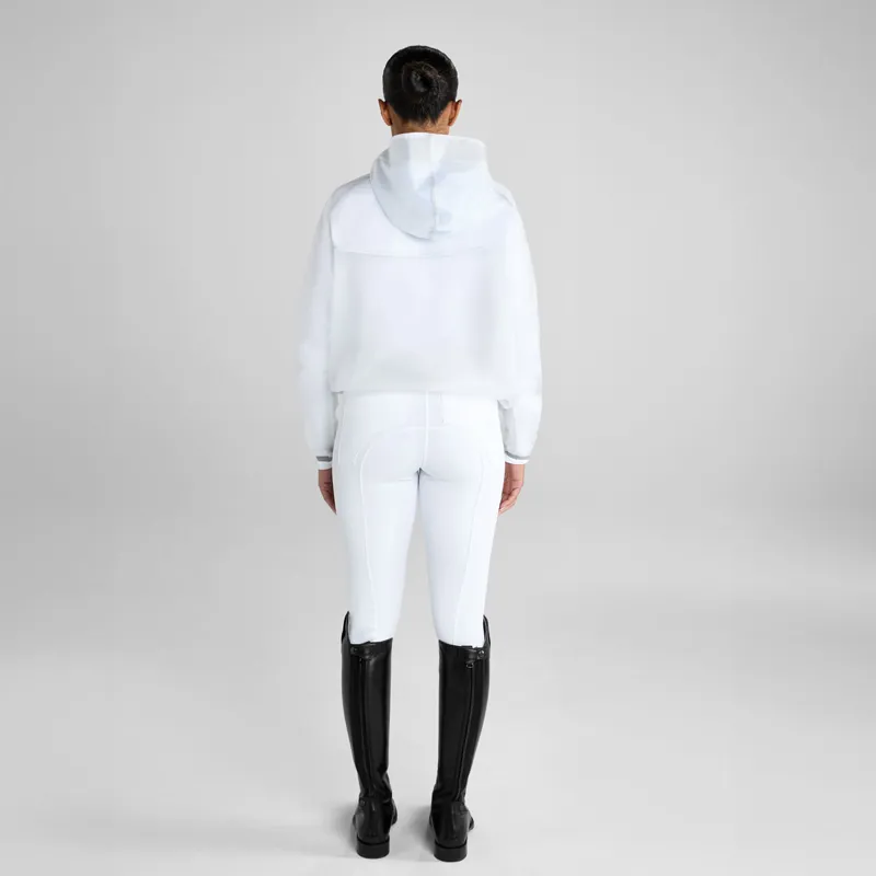 Aztec Diamond Mesh Womens Rain Jacket - White-2