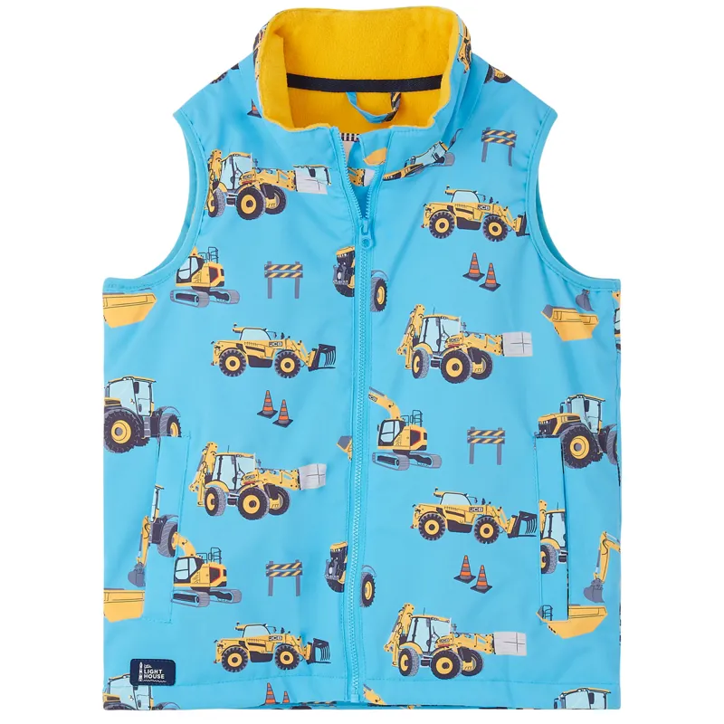Lighthouse Alex Junior Boys Waterproof Gilet - JCB Print