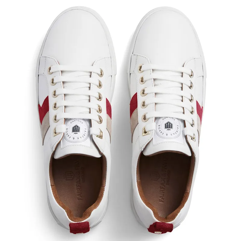 Fairfax and Favor Alexandra Trainers - White/Cherry/Stone-1