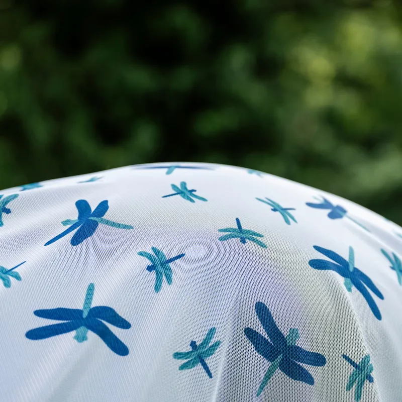 Amigo XL Bug Rug Plus Detach-A-Neck Fly Rug - Dragonfly Print/Silver-1