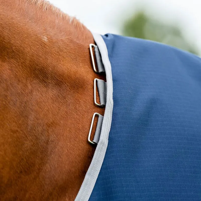 Amigo Ripstop 900D Plus 0g Turnout Rug - Navy/Titanium Grey-8