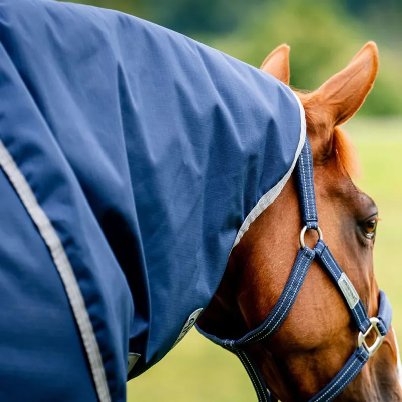 Amigo Ripstop 900D Plus 0g Turnout Rug - Navy/Titanium Grey-7
