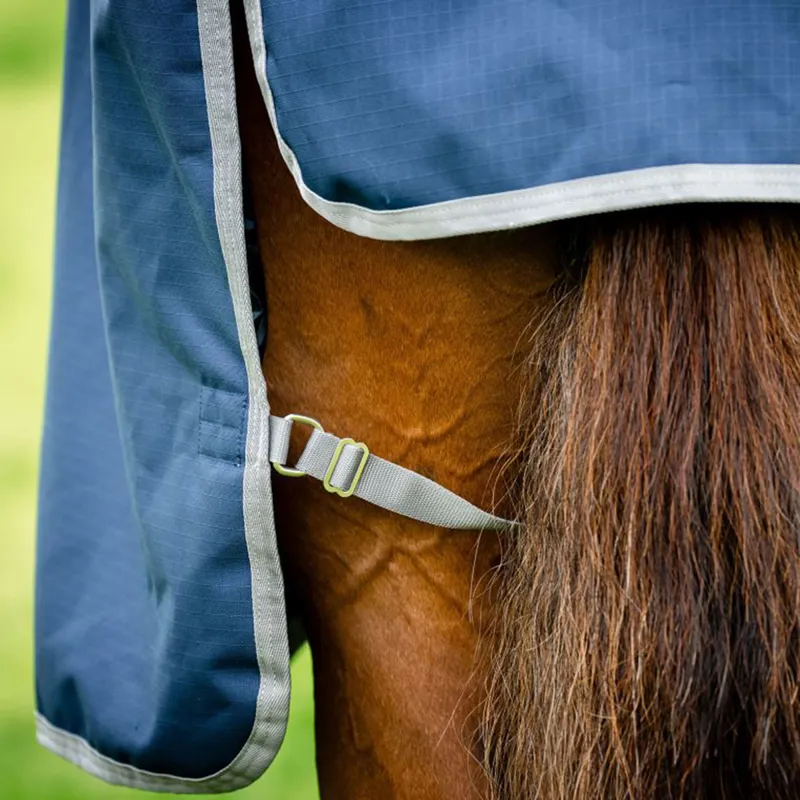 Amigo Ripstop 900D Plus 0g Turnout Rug - Navy/Titanium Grey-3