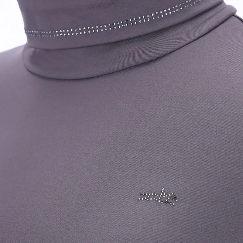 Schockemohle Anne Turtleneck Womens Base Layer - Dusty Chocolate-4