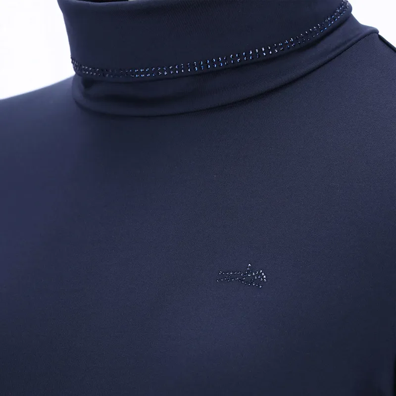Schockemohle Anne Turtleneck Womens Base Layer - Dark Navy-2