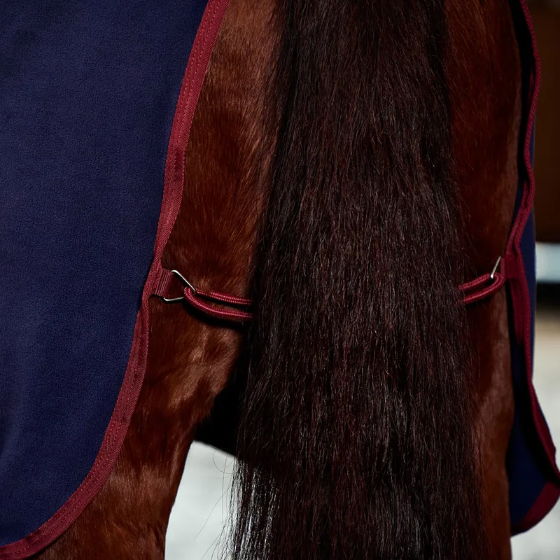 WeatherBeeta AntiStatic Fleece Combo Neck Cooler Rug - Navy/Burgundy-6