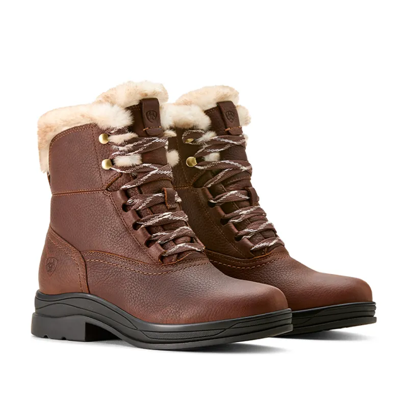 Ariat Harper Sherpa Womens Waterproof Short Country Boots - Dark Brown-3