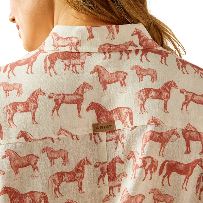 Ariat Country Rudford Ladies Shirt - Blushing Horse - XS-3