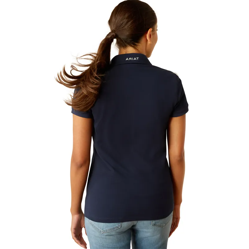 Ariat Prix 3.0 Ladies Polo Shirt - Navy-1