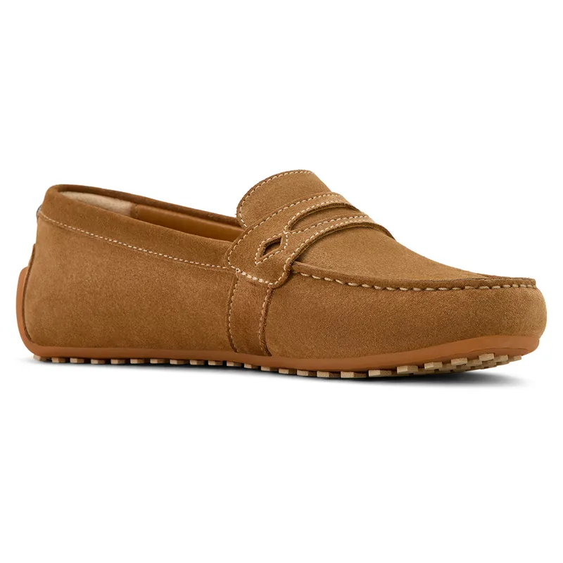 Ariat Selene Driving Moc Shoe - Caramel Suede-3