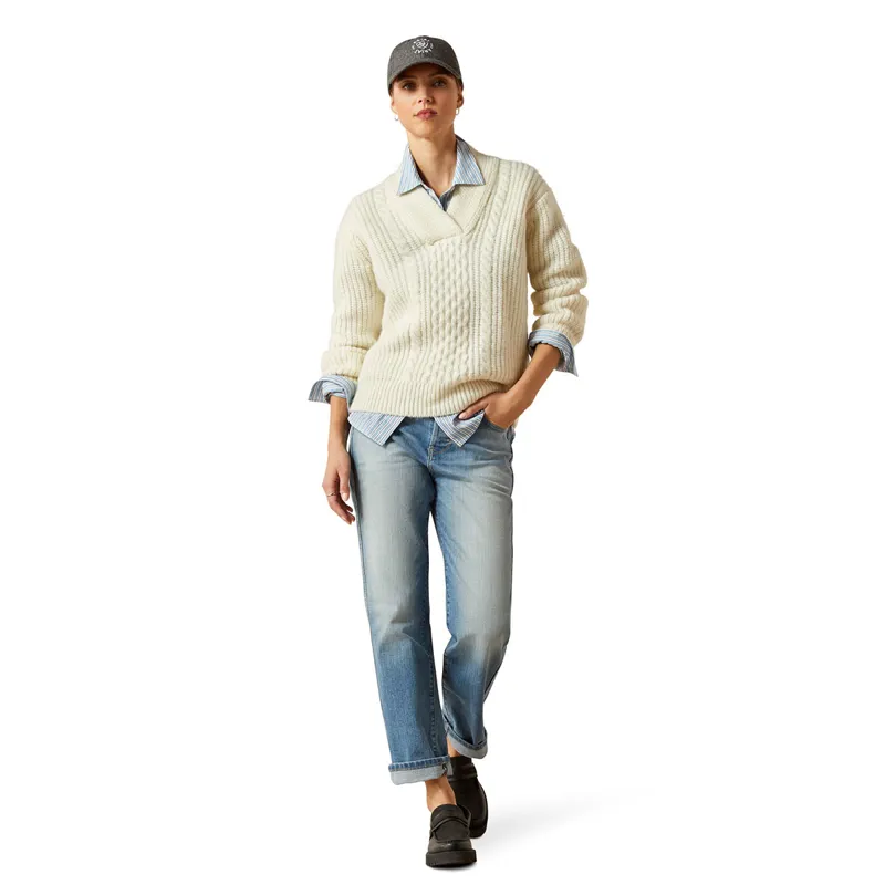 Ariat Country Arley Womens Sweater - Arctic Wolf-4