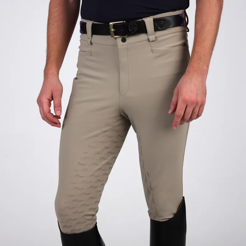 Aubrion Optima MX Mens Full Grip Breeches - Beige-3