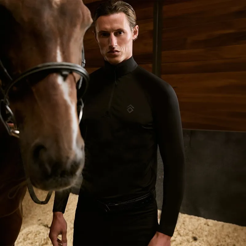 Aztec Diamond Core Mens 1/4 Zip Base Layer - Black-1