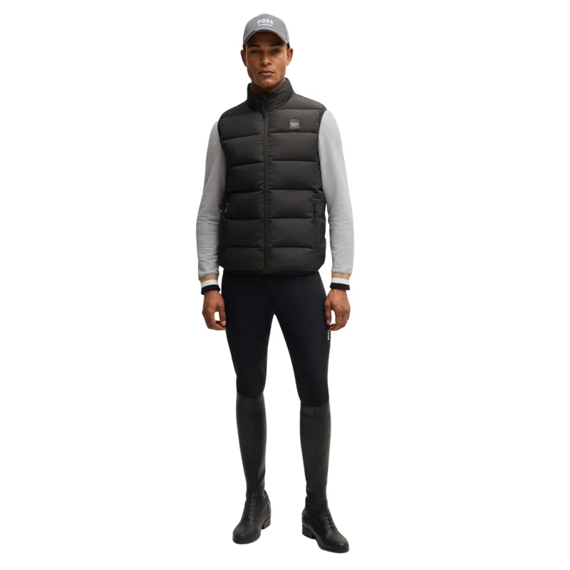 BOSS Equestrian Arthur Mens Puffer Vest Gilet - Dark Grey Melange-2