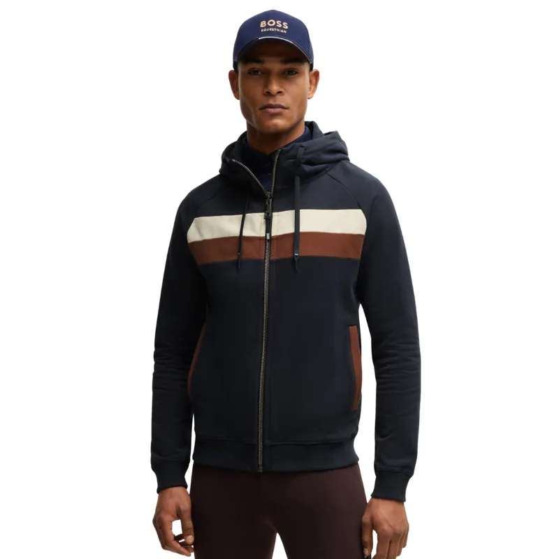 BOSS Equestrian River Zip Mens Hoodie - Sky Captain 