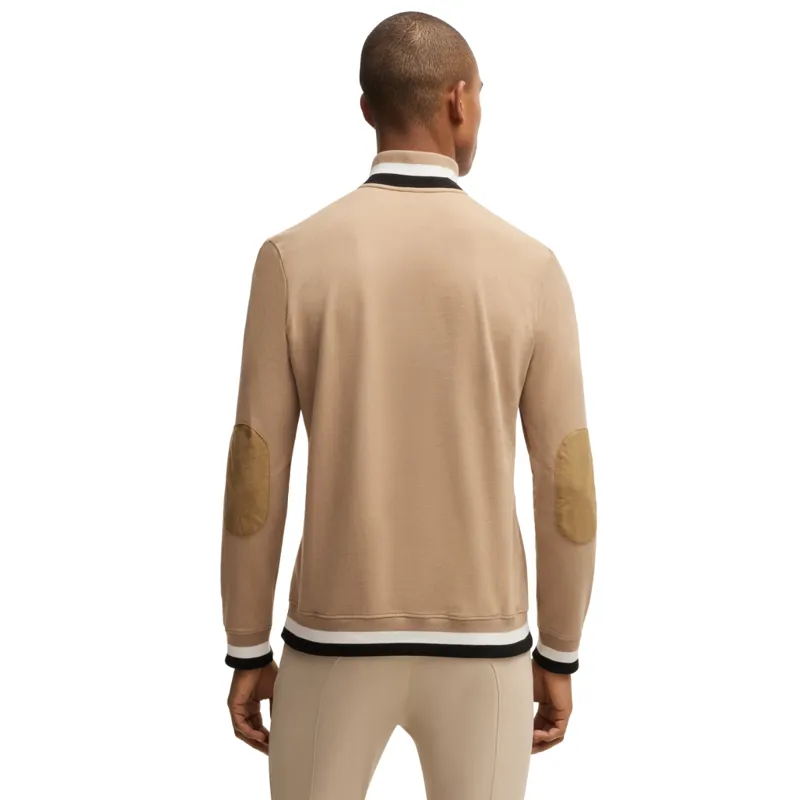 BOSS Equestrian Troyer Mens Sweater - Signature Camel-3
