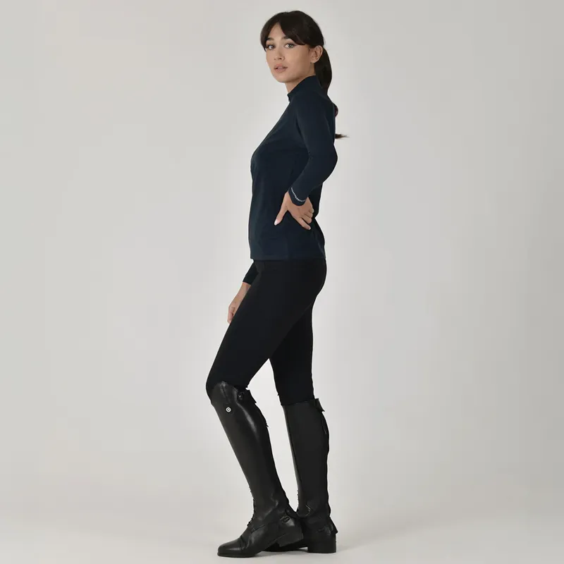 WeatherBeeta Bamboo Long Sleeve Womens Base Layer - Navy-3