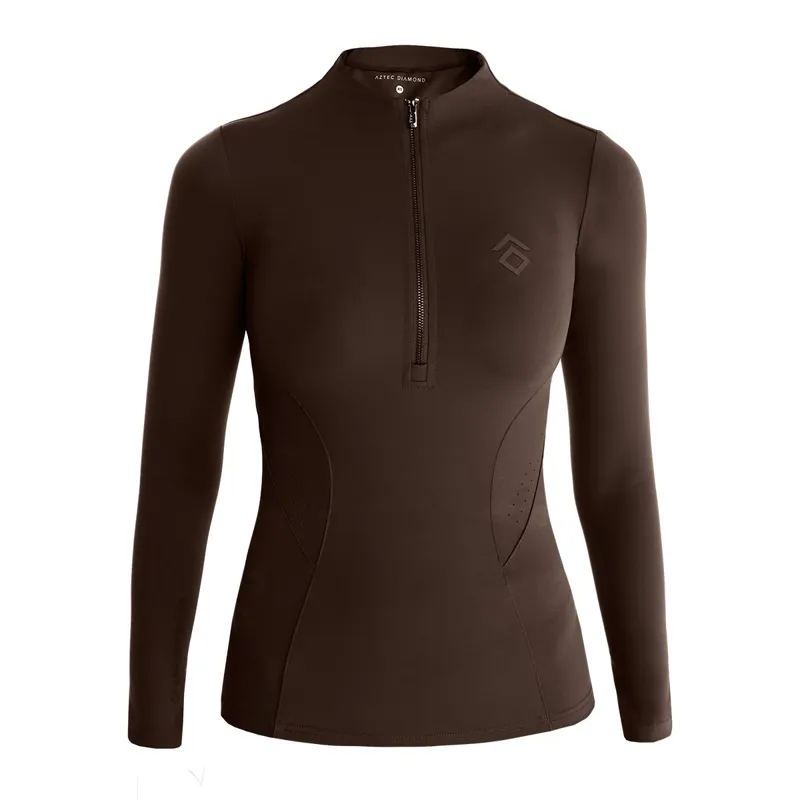 Aztec Diamond Core Long Sleeve Womens Base Layer - Mocha-2