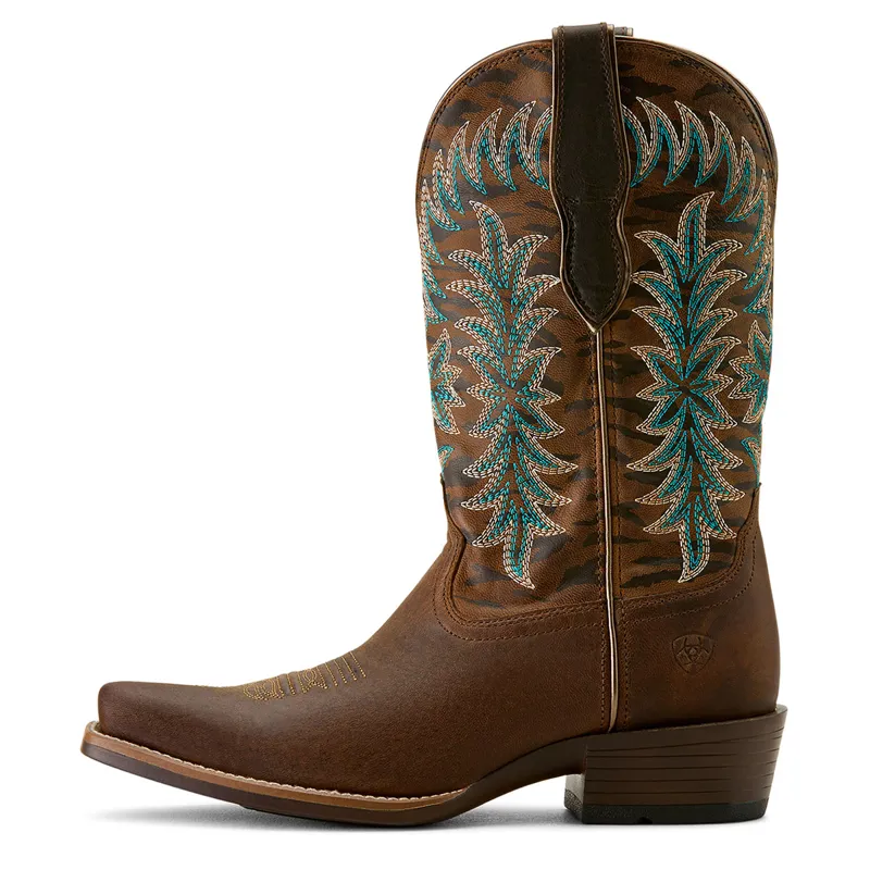 Ariat Womens Beaumont Western Boots - Sassy Brown/Gilded Tiger Print-5