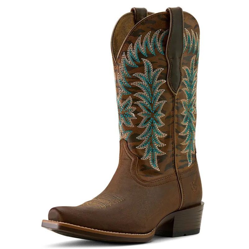 Ariat Womens Beaumont Western Boots - Sassy Brown/Gilded Tiger Print