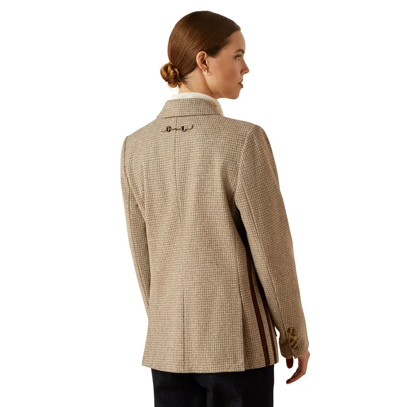 Ariat Country Beckfoot Womens Blazer - Camel Houndstooth-4