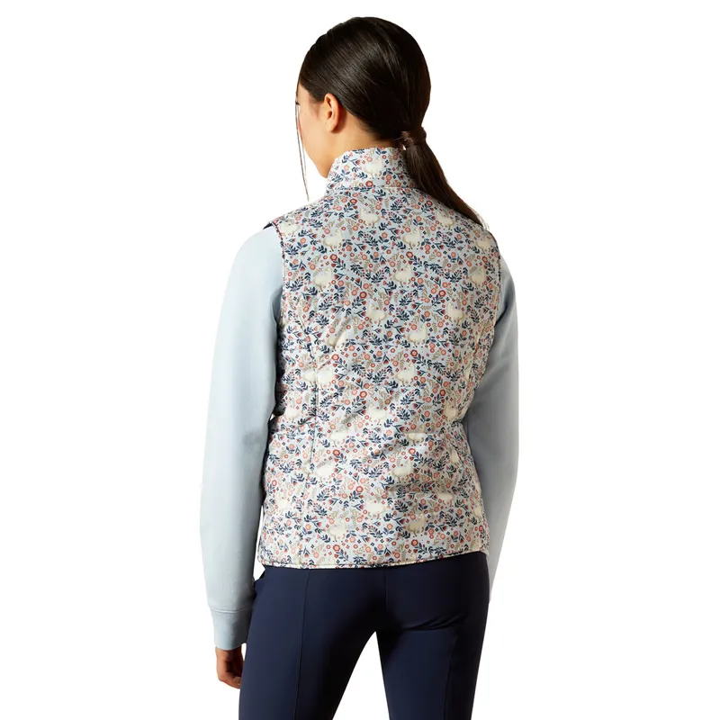 Ariat Bella Junior Girls Reversible Gilet - Posey Pony Print-2