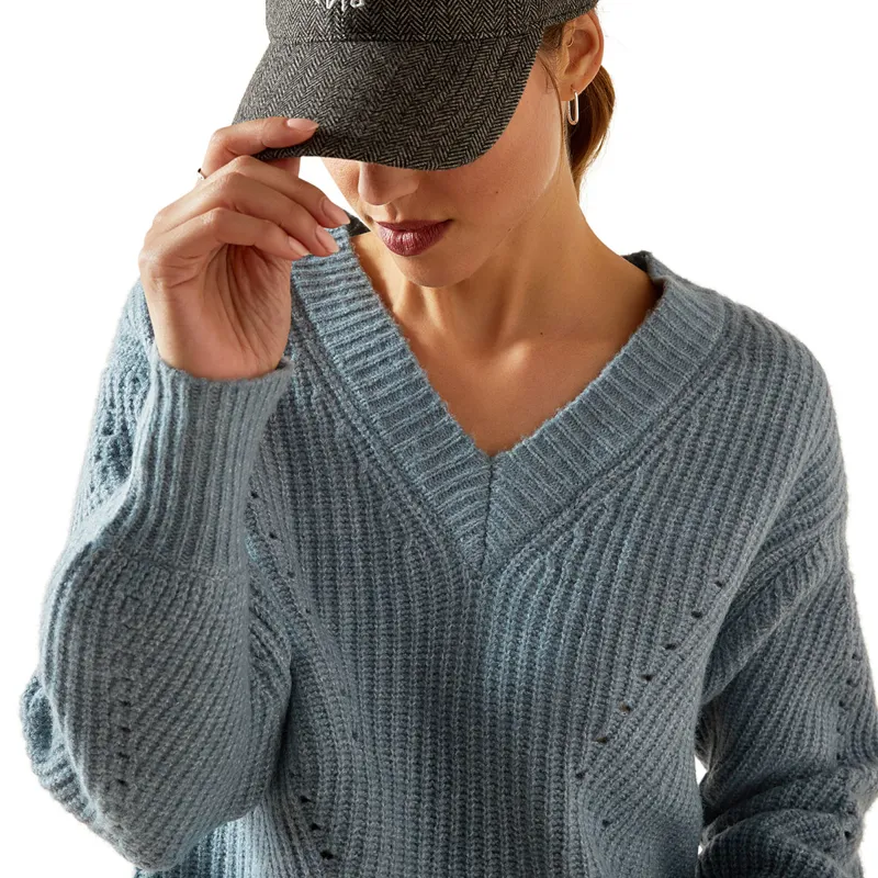 Ariat Country Blaydon Womens Sweater - Spring Lake Heather-2