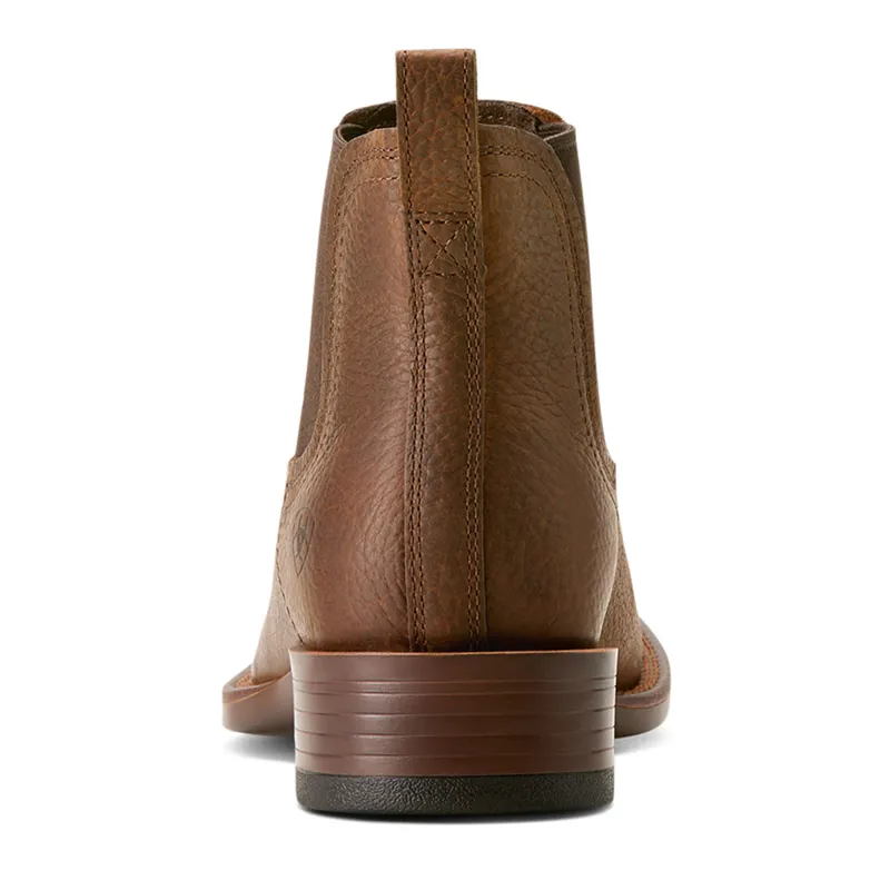 Ariat Mens Booker Chelsea Square Toe Western Boots - Brown Oiled Rowdy-1
