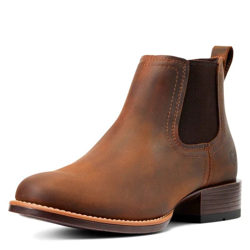 Ariat Mens Booker Ultra Round Toe Western Boots - Distressed Brown