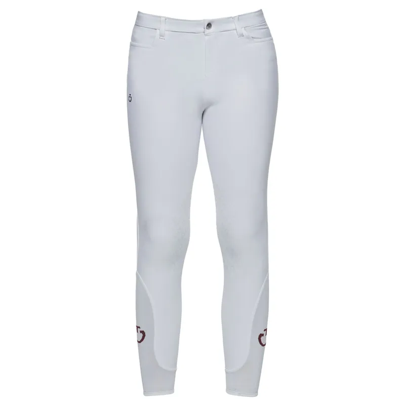 Cavalleria Toscana Junior Boys Knee Grip Breeches - White-1