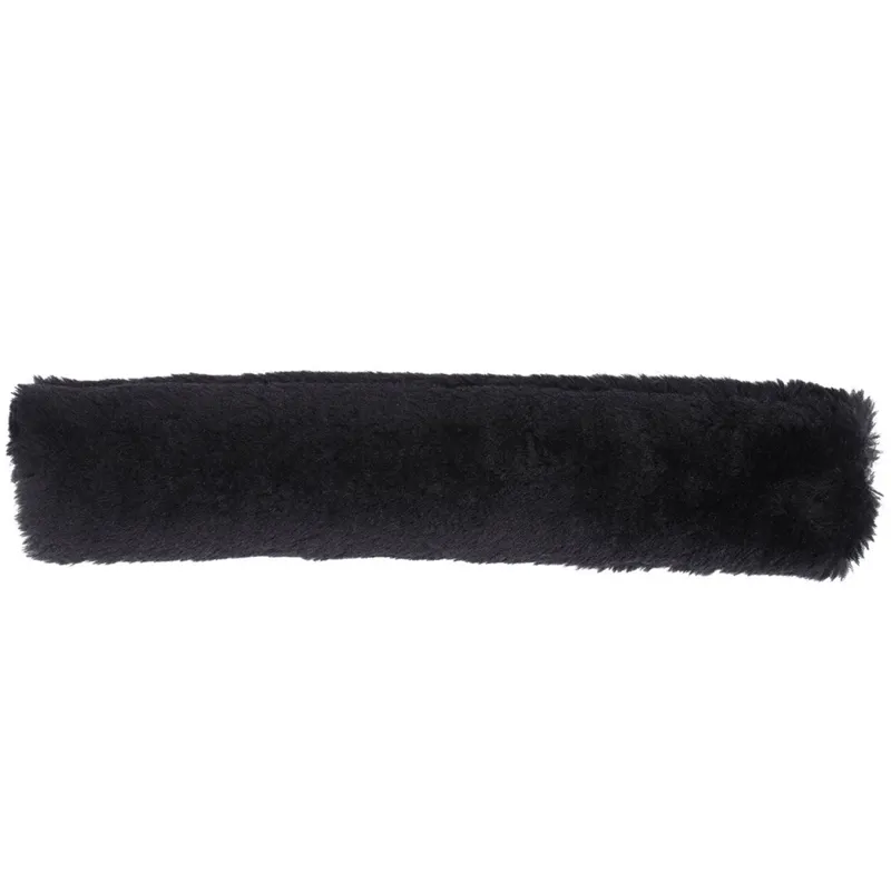 QHP Faux Fur Noseband Cover - Black