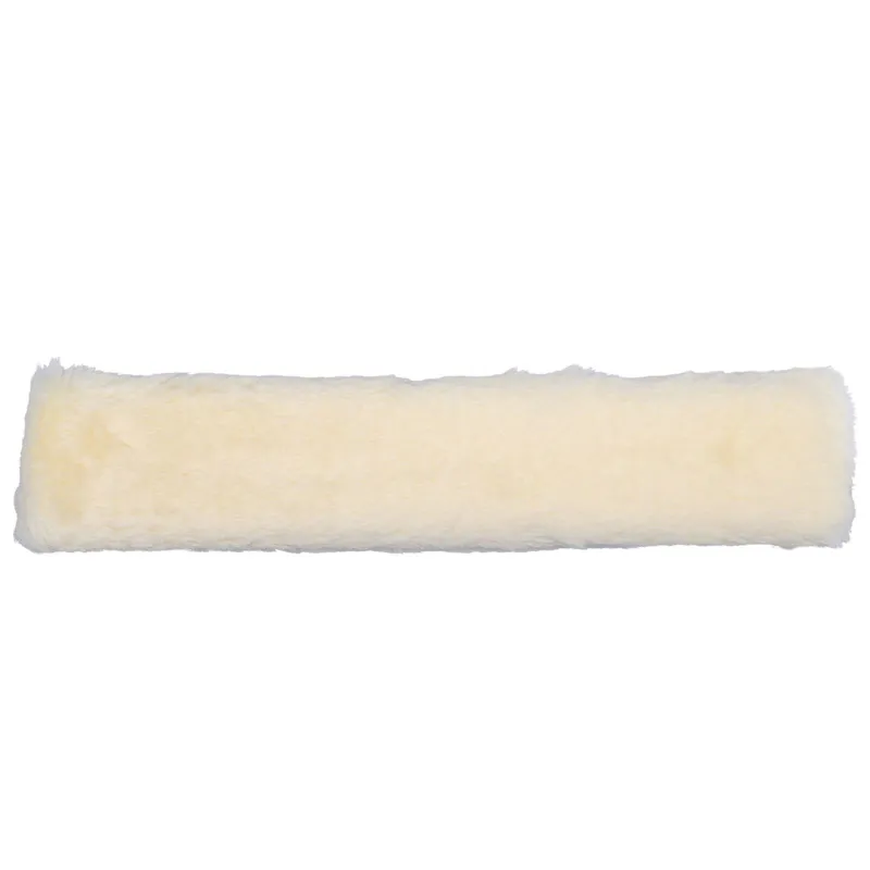 QHP Faux Fur Noseband Cover - Cream