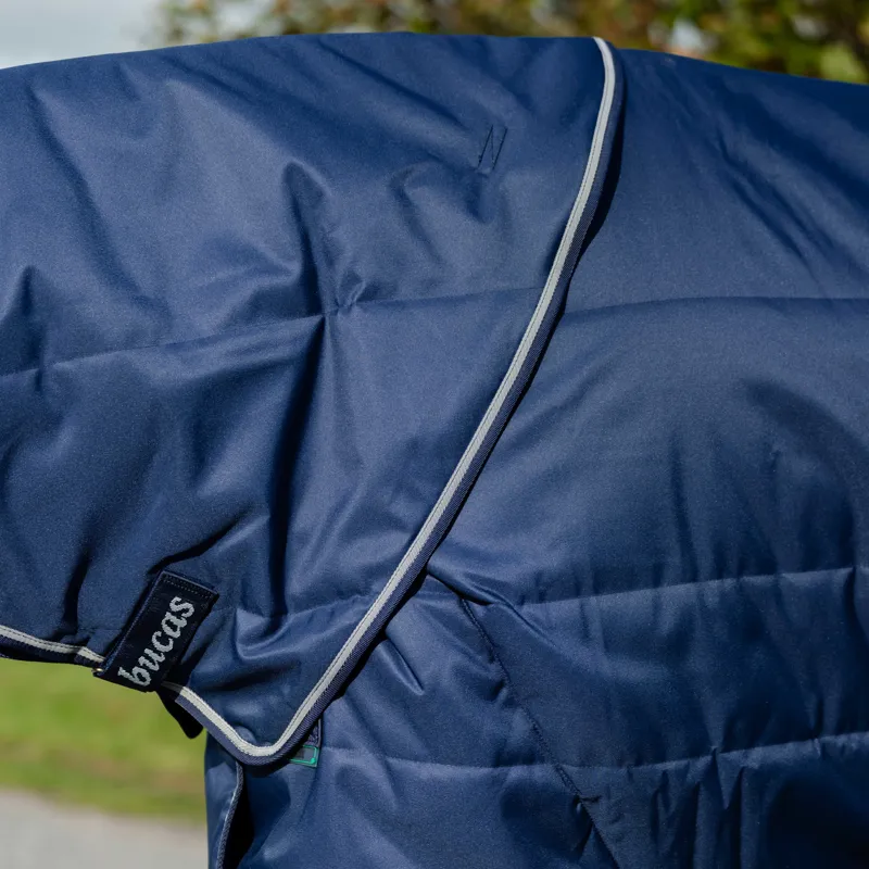 Bucas Quilt Combi 150g Stable Neck Cover - Navy/Silver-3