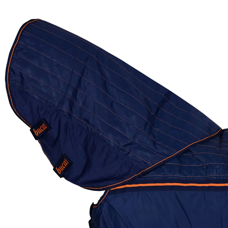 Bucas Therapy Cooler Rug Neck Cover - Navy/Orange-4